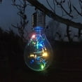 thumbnail image 2 of Waterproof Solar Rotatable Hanging LED Light Lamp Bulb for Outdoor Garden Camping (Transparent Shell with Multicolor Light), 2 of 5