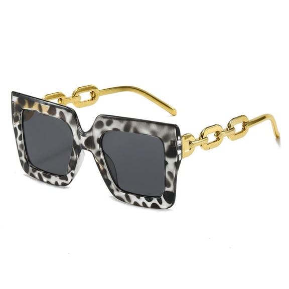 New Women Fashion sunglasses Oversized Frame Women Glasses Brand Designer Square Glasses UV400 Golden leg Eyewear