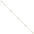 thumbnail image 6 of Auriga Fine Jewelry 14K Tri-Color Gold Puffed Heart Anklet 10inch for Women, 6 of 6