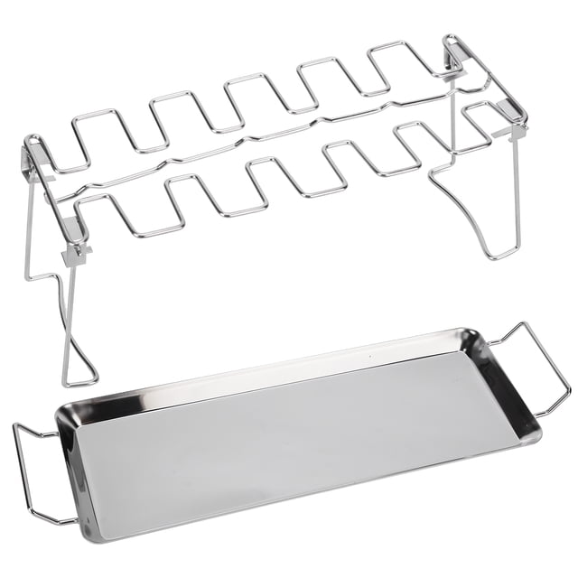 Chicken Leg Rack Holder, Folding Chicken Leg Grill Portable Easy To Clean For Household For Outdoors