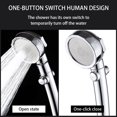thumbnail image 4 of pitrice Plastic Shower Portable Removable Anti-rust Sprayer Bathing Sprinkler Silver 1Set, 4 of 6