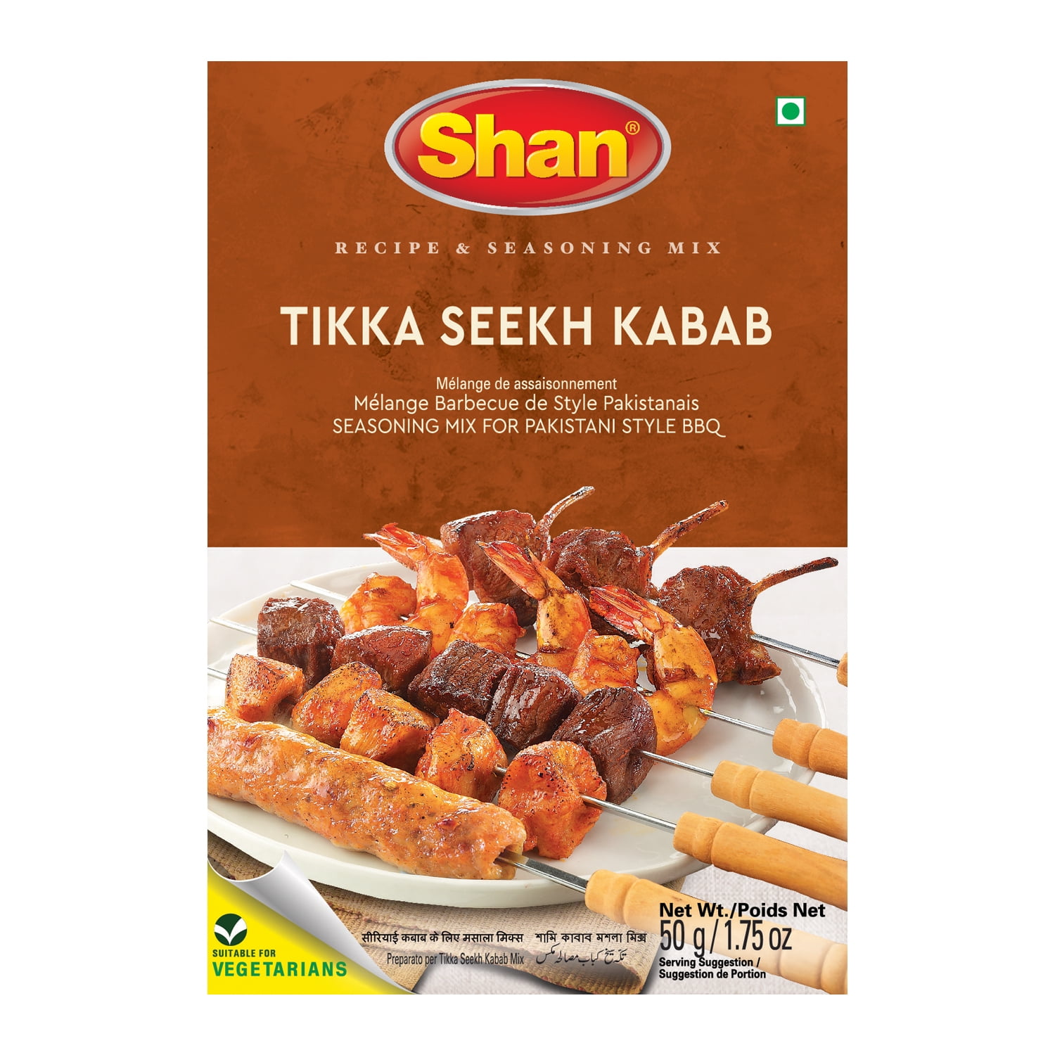 Shan Tikka Seekh Kabab Mélange BBQ 50g 50 grammes