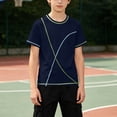 thumbnail image 6 of DAETIROS Boys Quick Dry Athletic Shirts Short Sleeve Crew Neck Workout T-Shirt Cooling Lightweight Sporty Summer Tee, 6 of 8