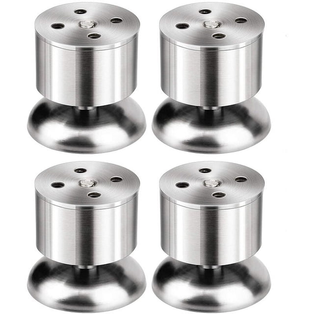 Juego de 4 patas ajustables para muebles, patas de mesa de acero inoxidable con goma M