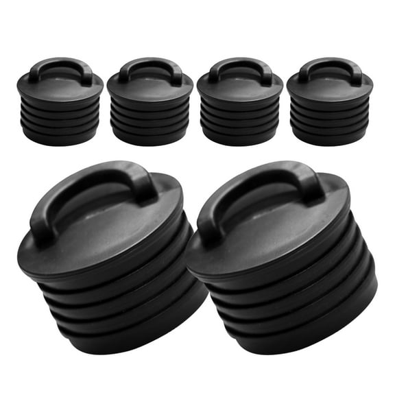 unbranded 6 Pcs Kayak Plug Universal Scupper Plugs Kit Drain Kayaking Accessories Special Black