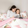 thumbnail image 5 of Catabedysis Floral Letter Print 7 Pieces Full Size Bedding Sets,Pink Monogrammed Y Full Size Bed in a Bag,Pink Reversible For Girls, 5 of 7