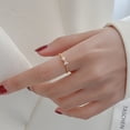 thumbnail image 2 of Anillo de pluma de Plata de Ley 925, simplicidad ajustable, moda exquisita, accesorios de joyería para novia y estudiante, fiesta de boda, 2 of 2