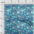 thumbnail image 2 of oneOone Georgette Viscose Medium Blue Fabric Asian Floral Dress Material Fabric Print Fabric By The Yard 42 Inch Wide, 2 of 4