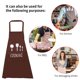 thumbnail image 3 of Injueey Delantal Delantal Impermeable a Prueba de Aceite Babero de Cocina Ajustable con Accesorio de Cocina Herramientas y accesorios para hornear Café, 3 of 6