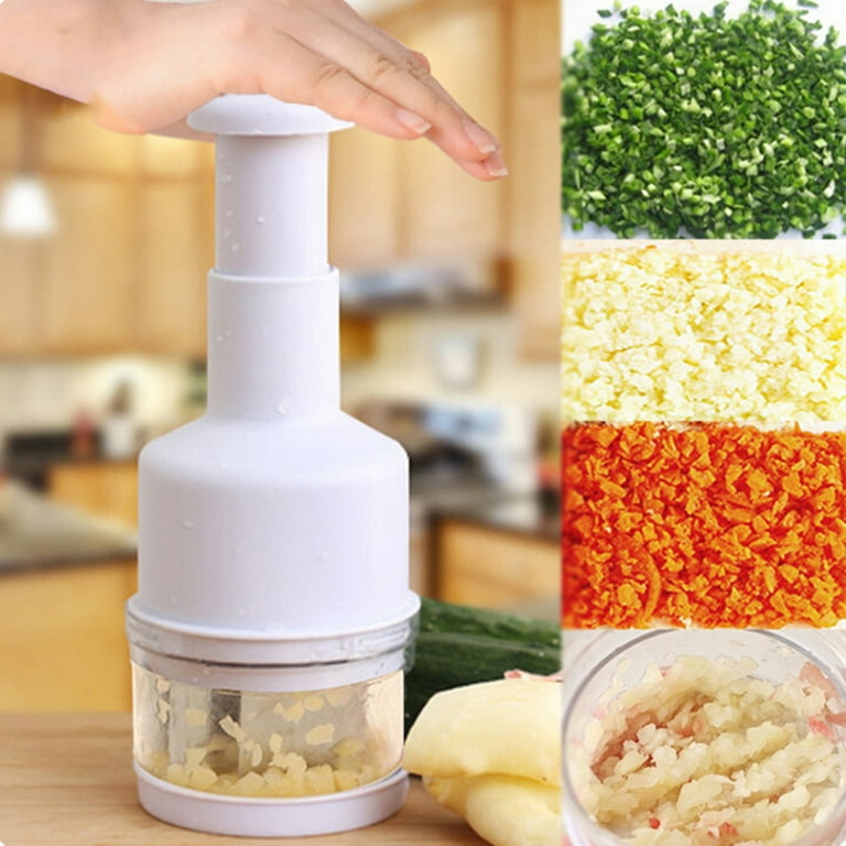 Hand Held Manual Food Chopper With Stainless Steel Blades Easy Cleaning  Durable