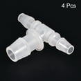 thumbnail image 3 of Uxcell 8x14x8mm OD PP Reducing Barb Hose Fitting Tee T Shape 3 Way Pipe Connector, Translucent 4 Pack, 3 of 5