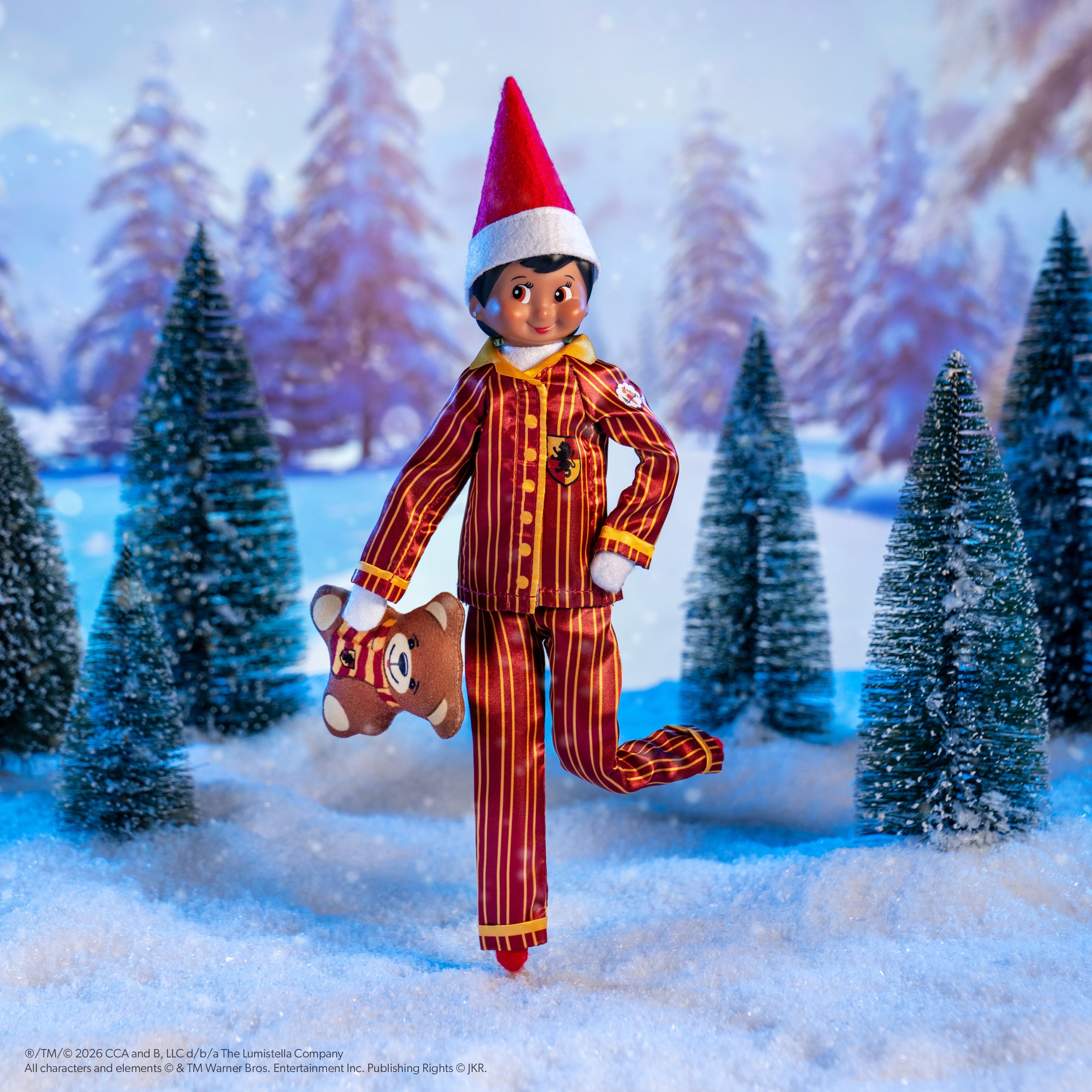 The Elf on the Shelf Harry Potter Gryffindor Pajama with Teddy Bear Set - Scout Elf Not Included