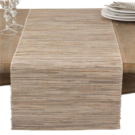 

SARO Shimmering Woven Nubby Texture Water Hyacinth Table Runner - Natural