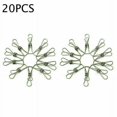 thumbnail image 4 of 20XFixed Clip, Metal Wire Clips Clamps Stainless Steel Washing Line Clothes Pegs Hang Pins, 4 of 9