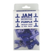 JAM Paper Bulldog Clips, Medium, 31mm, Purple, 15/Pack