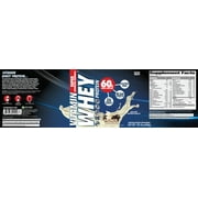 Vitamin Whey Protein Powder Vanilla - 60g of Protein - Gluten Free - 26 Vitamins & Minerals - BCAAs