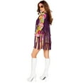 thumbnail image 2 of Roma Costume 10083-AS-S 3 Piece Groovy Hippie Adult Costume, Purple & MultiColor - Small, 2 of 2