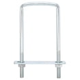 thumbnail image 1 of Square U-Bolts, 6Sets 76mm Inner Width 178mm Length 3/8" with Nuts and Plates, 1 of 2