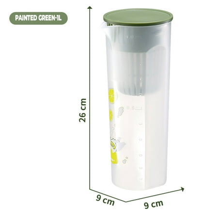

Plastic Pitcher Tea Pot with Lid for Hot Cold Water Double Filtration Jug