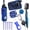 Blue, variant on 11 count Golf Accessories Kit, Include Golf Ball Bag with Hook Tees Towel Cleaner Brush Ball Marker Divot Tool Score Counter