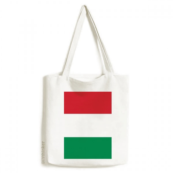 hungary national flag eu country tote canvas bag shopping satchel casual handbag