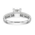 thumbnail image 5 of 14K White Gold Ring Band Engagement Diamond Square, Size 8, 5 of 7