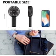 thumbnail image 3 of Handheld Fan Rechargeable, Personal Portable Fan 3 speed Levels, USB 4000 mAh Battery Operated [6-30H Worktime] Mini Fan for Girls Kids Women Travel Indoor Outdoor, 3 of 9