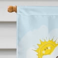 thumbnail image 3 of Caroline's Treasures BB2125CHF White Poodle Summer Beach Flag Canvas House Size , Large, multicolor, 3 of 4