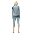 thumbnail image 6 of IBTOM CASTLE Women Burkini Swimsuits Modest Muslim Swimwear Islamic Long Sleeve Full Cover Hijab Top Skirted Swim Capris ​Pants Set 2XL Gray, 6 of 8