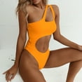 thumbnail image 3 of WILLBEST Traje de Baño de Mujer Natación Conjunto de Bikini de Cintura Alta Con Un Hombro Descubierto Para Mujer Traje de Baño Cruzado de 2 Piezas, 3 of 6