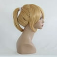 thumbnail image 3 of Unique Bargains Human Hair Wigs for Lady 14" Gold Tone Wigs with Wig Cap Shoulder Length, 3 of 6