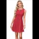 thumbnail image 2 of Vestido Mini de Fiesta con Cuello Redondo y Mangas , Color Rojo, Talla S, 2 of 6