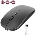 thumbnail image 3 of 3X Ratón Inalámbrico Recargable, Ratón ÓPtico Ultra Silencioso de 2,4 G Con Receptor USB Y Tipo C, para Ordenador Portátil, (Negro), 3 of 8