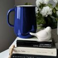 thumbnail image 3 of Novomoskovsjka Posuda Valentine Blue 5-Pint Enamel Pitcher 84.5 fl oz (2.5 L) Enameled Steel Vintage Style Serving Jug for Juice Lemonade Milk for Home & Kitchen, 3 of 6