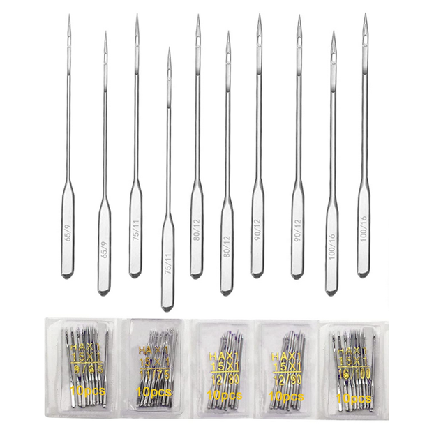50 Count Sewing Machine Needles Universal Regular Point for Singer
