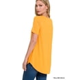 thumbnail image 4 of Zenana Women's Short Sleeve V Neck Relaxed Fit Casual Round Hem Tee Shirt Top, 4 of 4