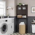 thumbnail image 5 of Over The Toilet Storage, Bathroom Over The Toilet Organizer, Above Toilet Storage with Double Doors and Soft Hinges Over Toilet Storage Shelf Over The Toilet Storage Cabinet (Forest Green), 5 of 9