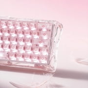 GravaStar Mercury V60 Crystal Rose 60% Gaming Keyboard - Magnetic Hall Effect Switches, 8K Polling, Rapid Trigger, Adjustable Actuation - Crystal Rose