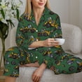 thumbnail image 6 of Balery Scraper Pattern Pajama Sets for Women Long Sleeve 2 Piece Sleepwear Loungewear Sets Soft PJ's with Pockets Long Sleeve Comfy Pj Sets-X-Large, 6 of 7