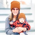 thumbnail image 3 of Gorro de punto de otoño e invierno para niños y adultos, gorro de lana para padres e hijos, estilo personalizado de moda, 3 of 6