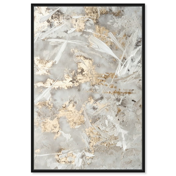 Celestial Gold 2 Canvas Elegant Gold Abstract by Art Remedy, Black Frame, 10" x 15"
