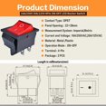 thumbnail image 5 of 2Pc Boat Rocker Switch DPST 4 Pin On Off Red LED Toggle 20A 125V AC, 5 of 5