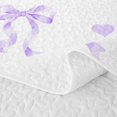 thumbnail image 5 of Erosebridal Kawaii Bow Ribbon Twin Quilt Set, Dreamy Princess Style Twin Coverlet Set for Girls, 2 Pieces, 5 of 7