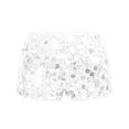 thumbnail image 6 of CIENVNSTG Women's Sparkly Glitter Sequin Shorts Elastic Waist Low Rise Party Bottoms for Festival Celebrations And Night Themed Events White White L, 6 of 7