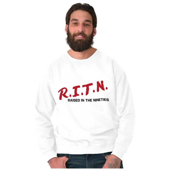 Raised in 90s Throwback Nostalgia Sweatshirt for Men or Women Brisco Brands X