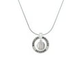 thumbnail image 2 of Delight Jewelry Silvertone Small Sparkle Clear AB Softball Miracles Ring Charm Necklace, 18", 2 of 4