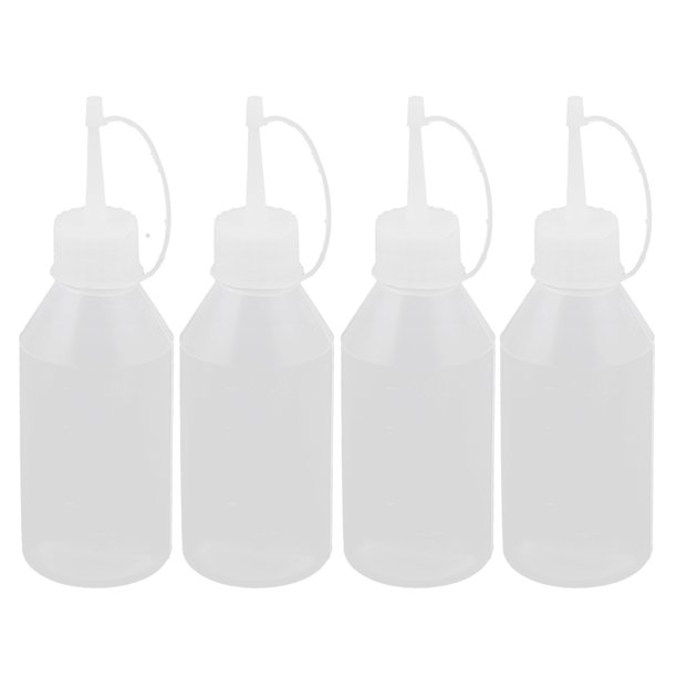 Unique Bargains Kitchen Sauce Vinegar Ketchup Oil Squeeze Bottle Dispenser 100ml 4 Pcs Walmart
