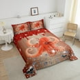 thumbnail image 4 of Octopus Comforter Set Red Sequin Fluid Art Twin Bedding Sets,Crystal Diamond Bed Set Nautical Sea Animal Quilt Set,Coastal Creature Reptile Ocean Decor, 4 of 7