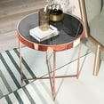 thumbnail image 5 of Furniture of America Vida Modern Glass Top End Table in Rose Gold, 5 of 6