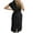 DT-Black, variant on DailyTrove Women's Short Sleeve Button-Front Midi Dress, Solid Color, Summer Casual & Work Wear, Flattering Fit